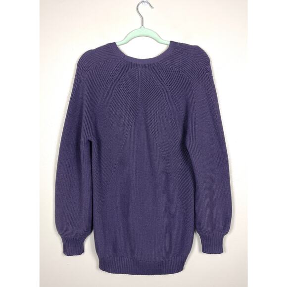 Athleta En Route Hanover Sweater Nightfall Purple Medium Merino Wool Blend - Picture 7 of 10